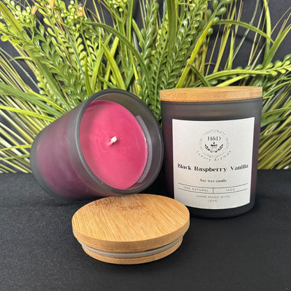 14oz Black Raspberry Vanilla Soy Wax Candle