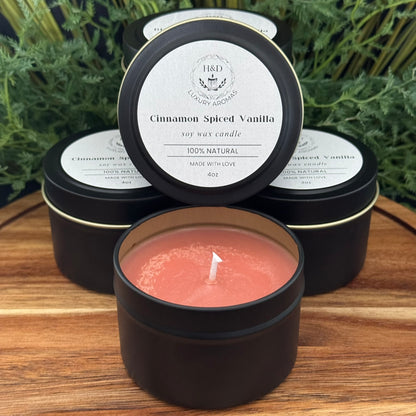 4oz Cinnamon Spiced Vanilla Soy Wax Candle