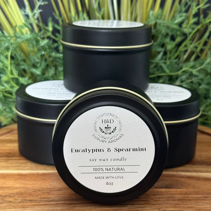 4oz Eucalyptus Spearmint Soy Wax Candle