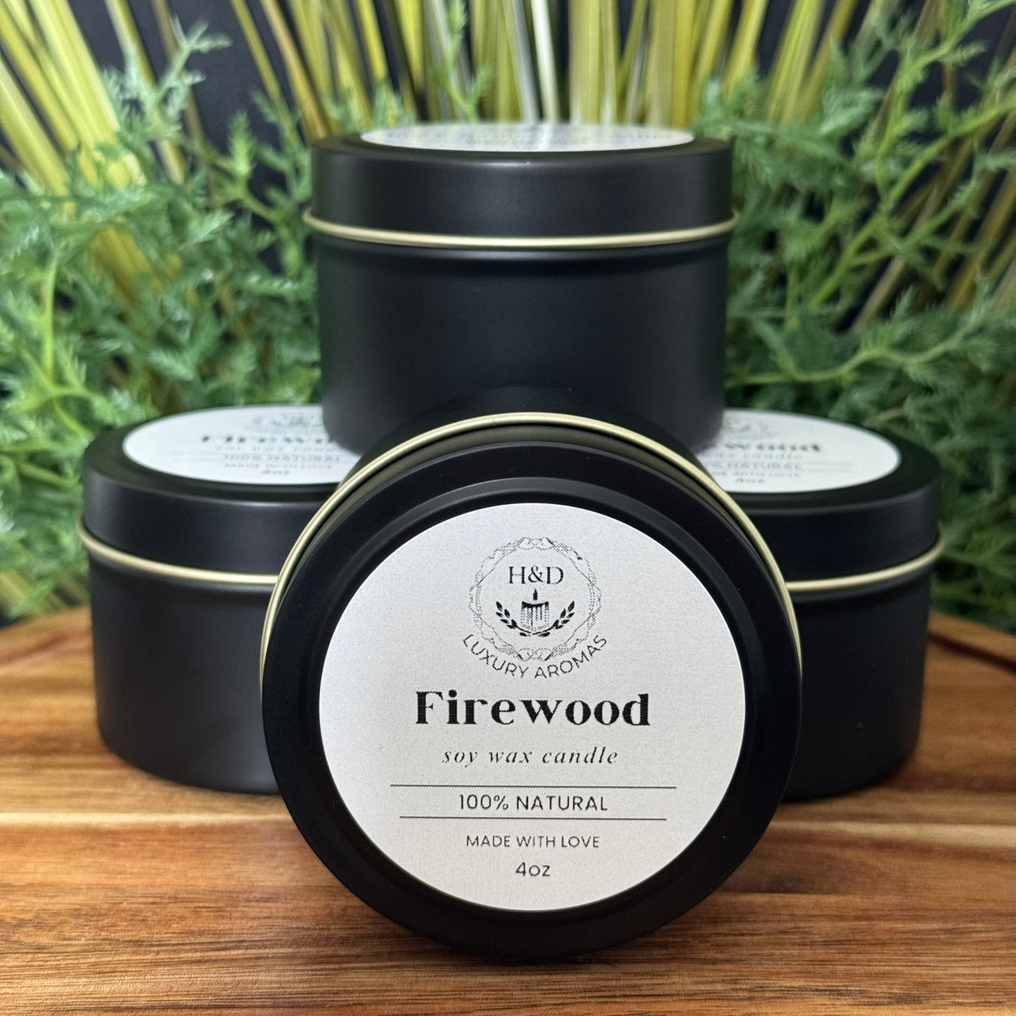 4oz Firewood Soy Wax Candle