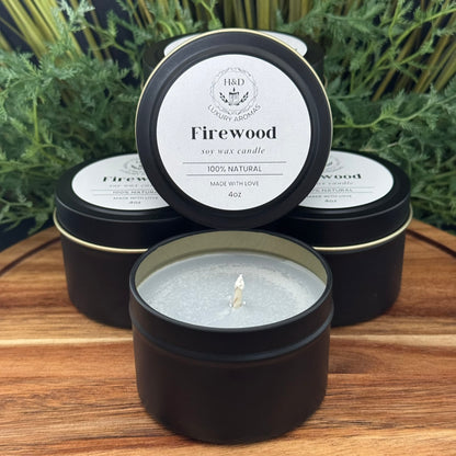 4oz Firewood Soy Wax Candle