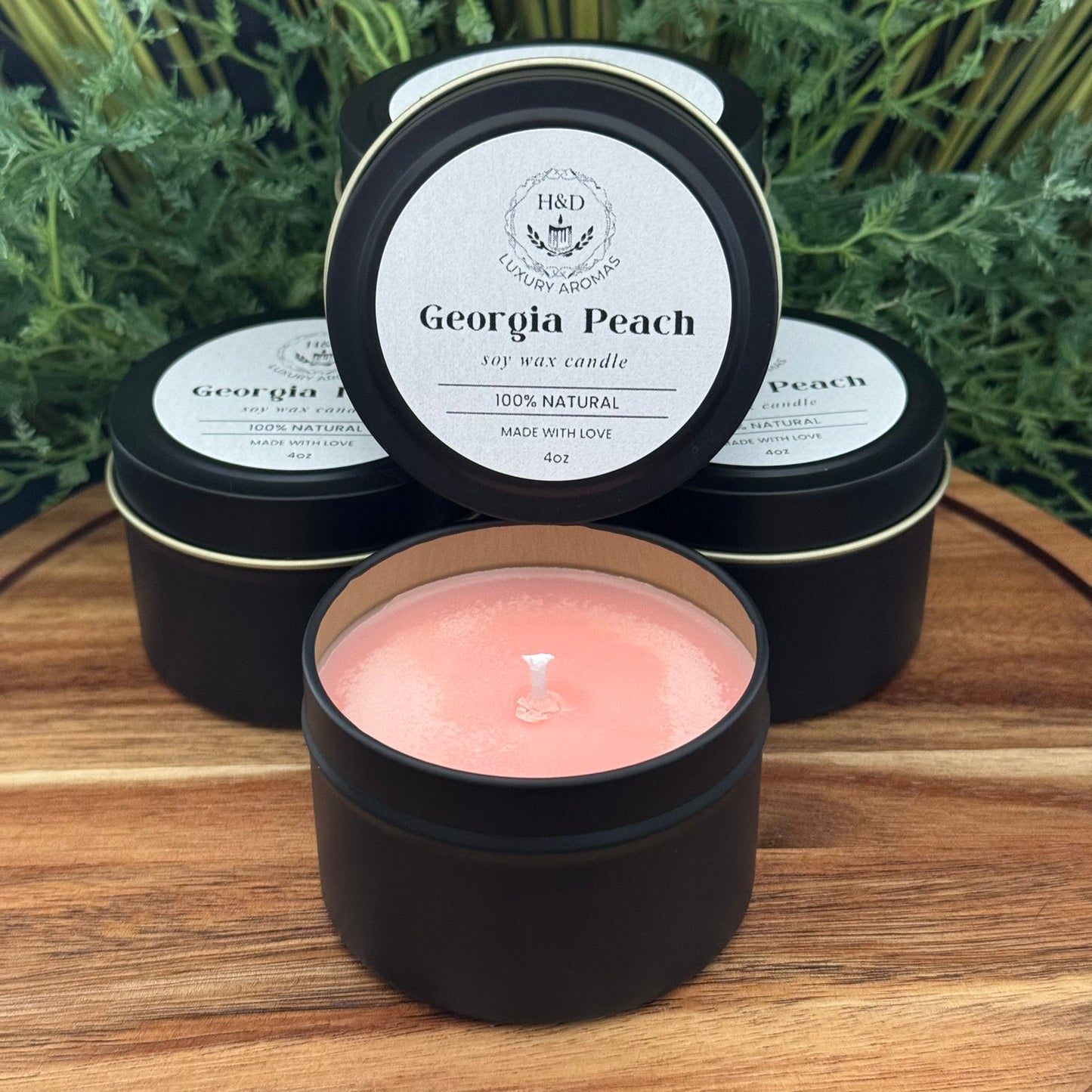 4oz Georgia Peach Soy Wax Candle