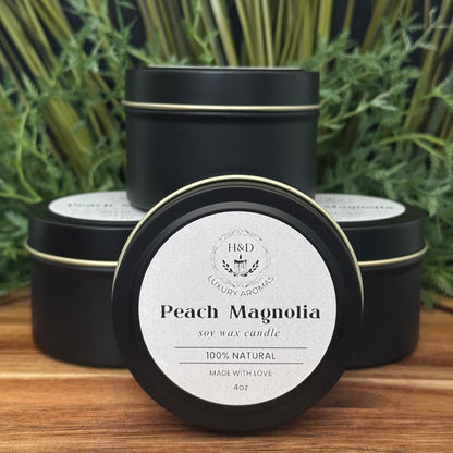 4oz Peach Magnolia Soy Wax Candle