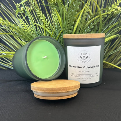 14oz Eucalyptus & Spearmint Soy Wax Candle