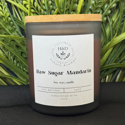 14oz Raw Sugar Mandarin Soy Wax Candle