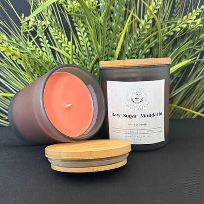 14oz Raw Sugar Mandarin Soy Wax Candle