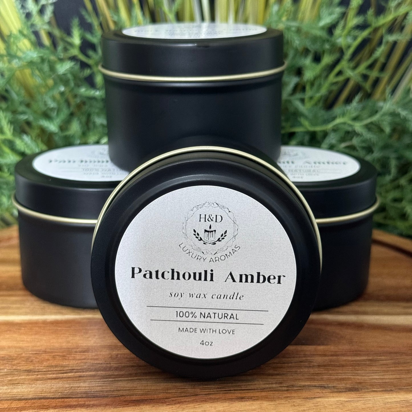 4oz Patchouli Amber Soy Wax Candle