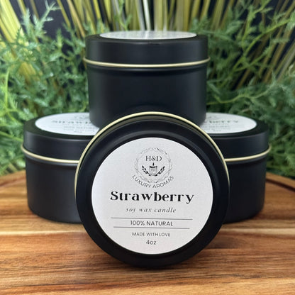 4oz Strawberry Soy Wax Candle