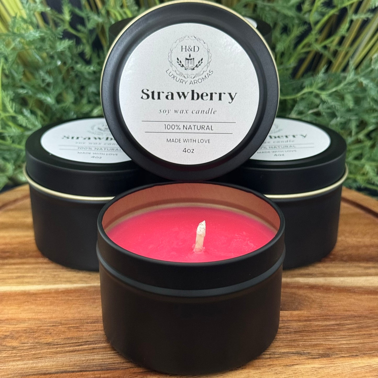 4oz Strawberry Soy Wax Candle