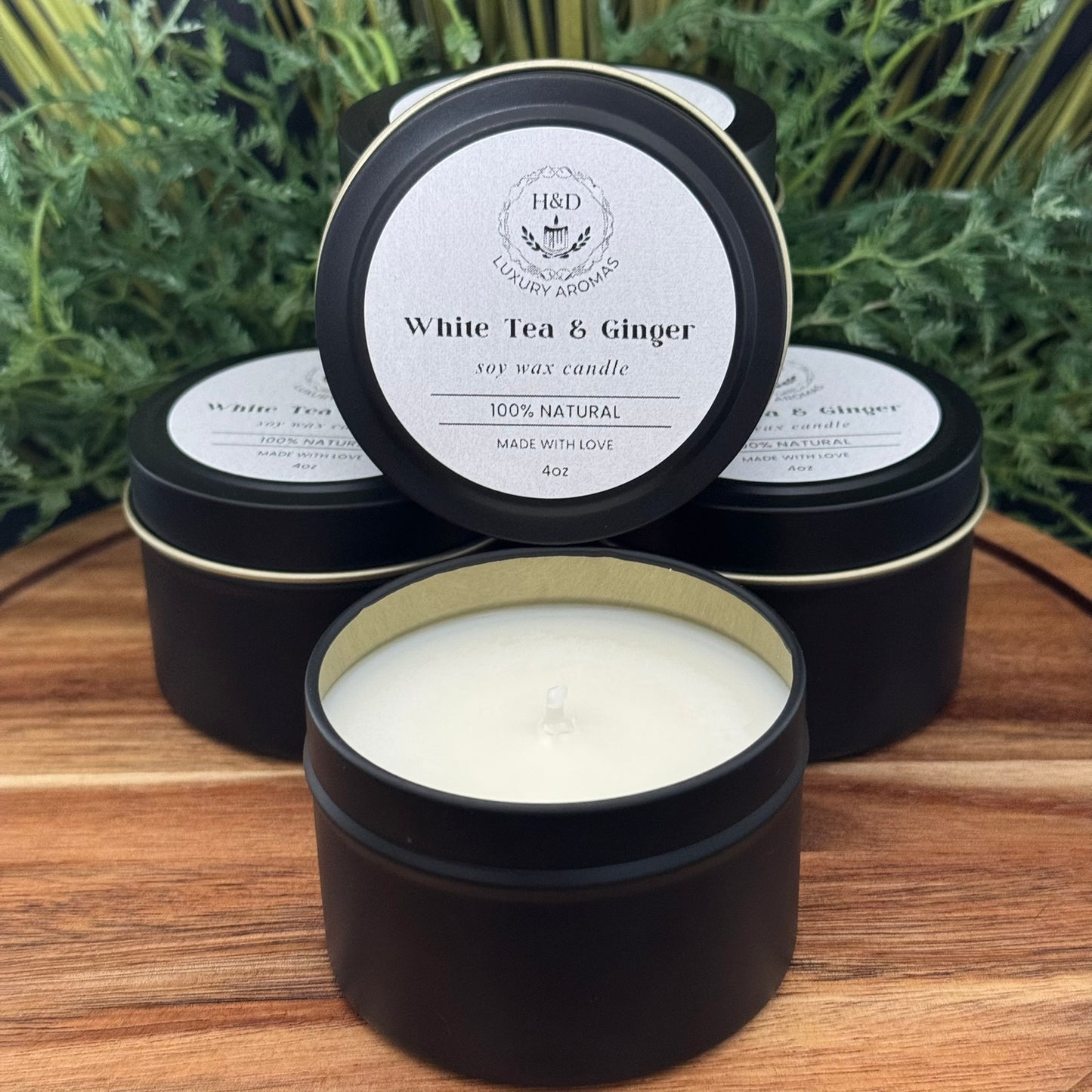 4oz White Tea & Ginger Soy Wax Candle